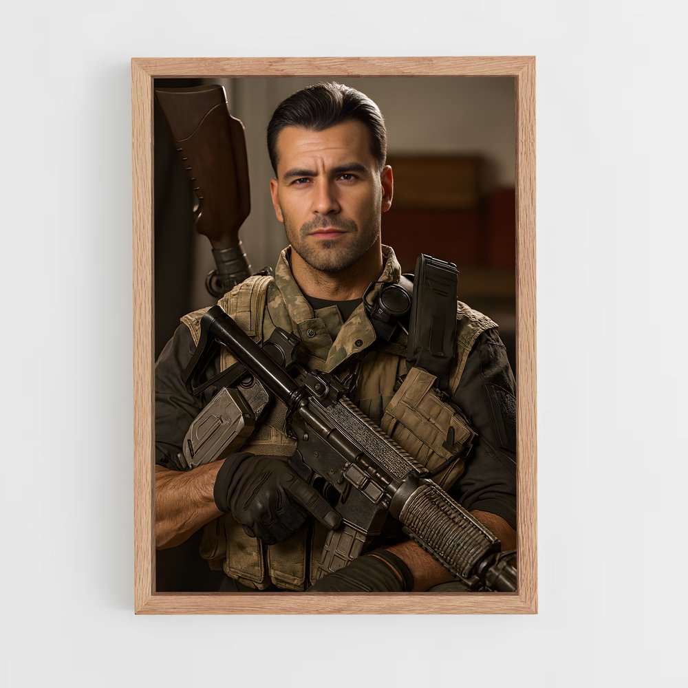 Poster Opération Alex Mason – affiche Call of Duty (vue 4)